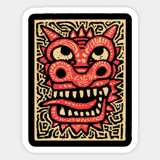 Chinese Dragon Head | Tribal Lunar New Year Sticker